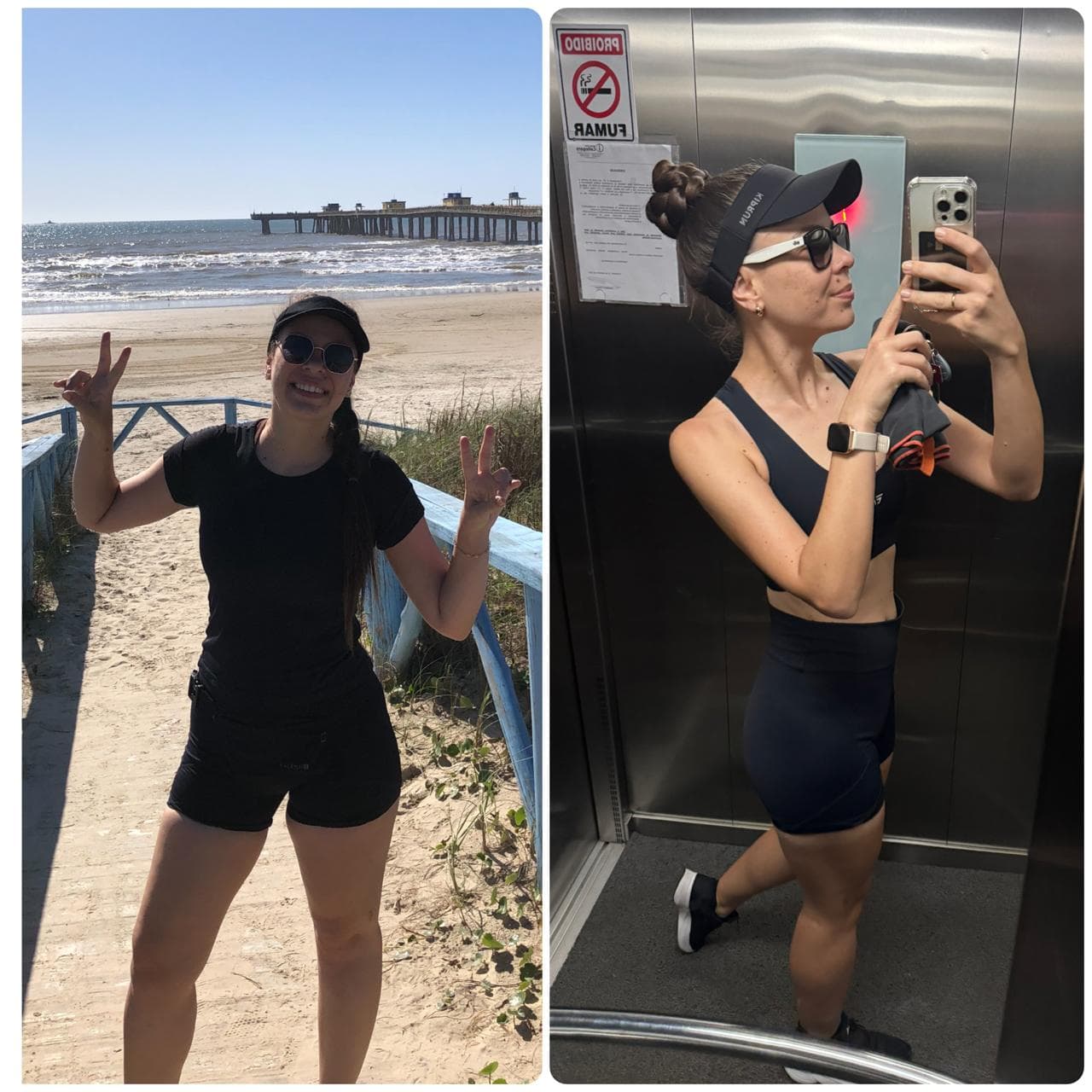 Antes e depois da Vanessa, da esquerda pra direita.